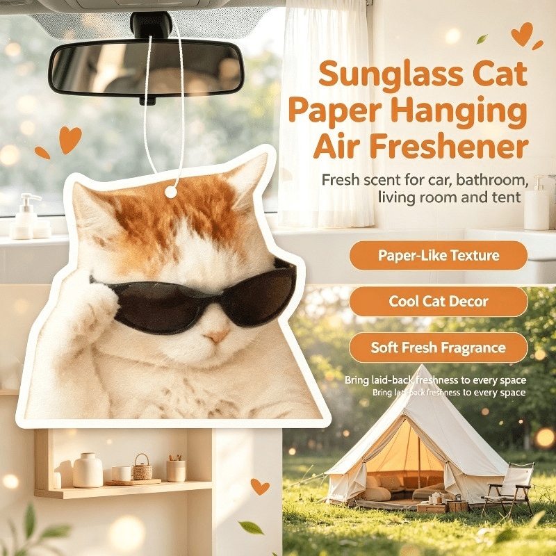 Car Air Freshener - Car Air Freshener Cool Sunglass Orange