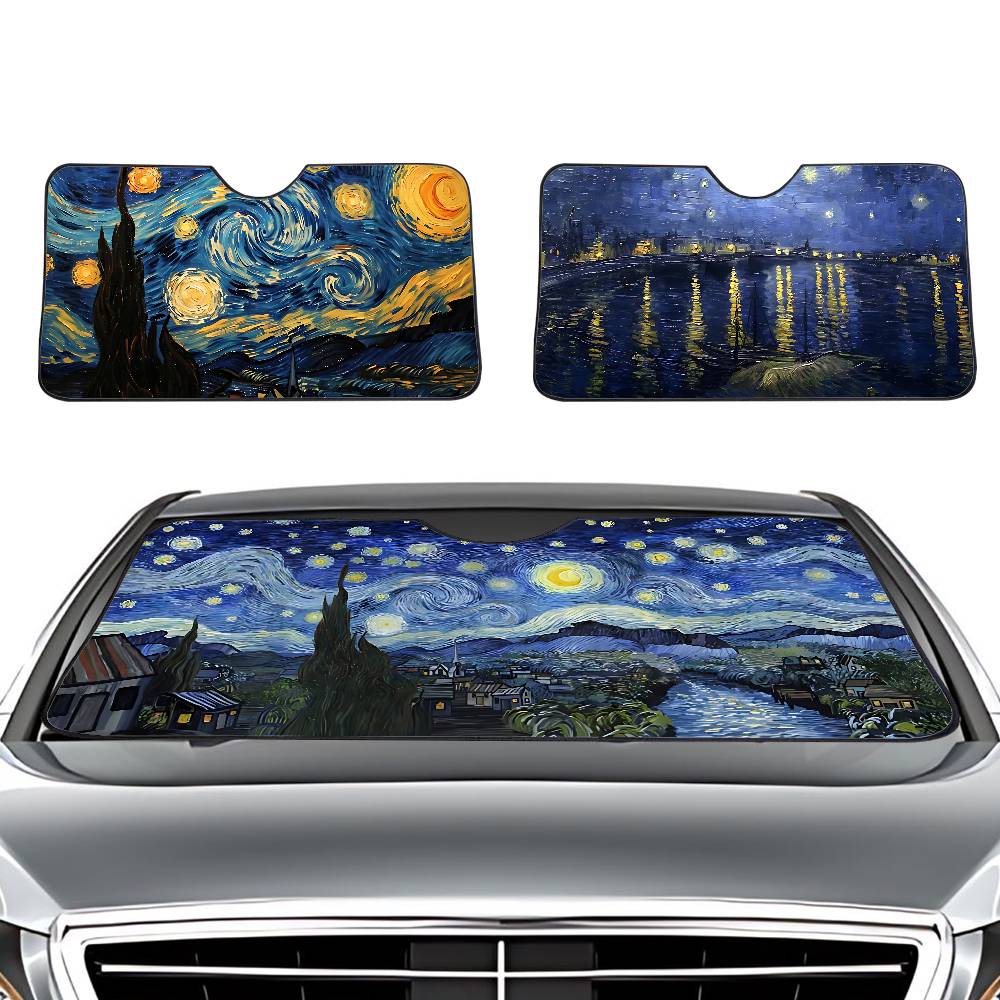 Starry Night V-Van G-Gogh Car  - Windshield Sun Shade review and price