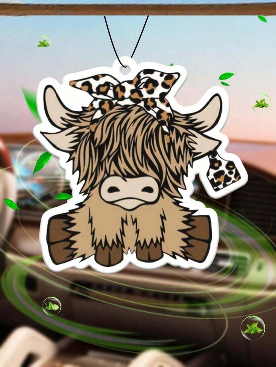 Cartoon Highland Cow Car Air F - Car Air Freshener review and price