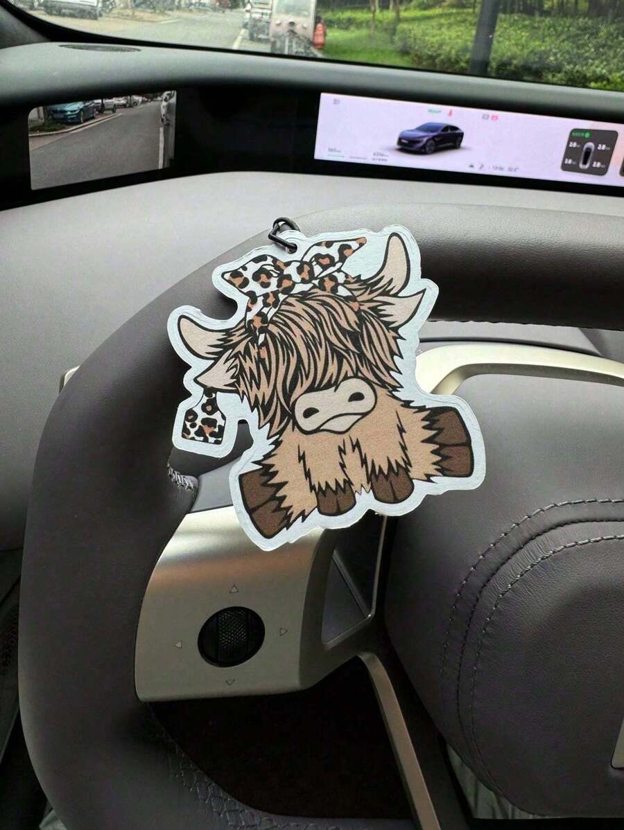 Cartoon Highland Cow Car Air F - Car Air Freshener review and price